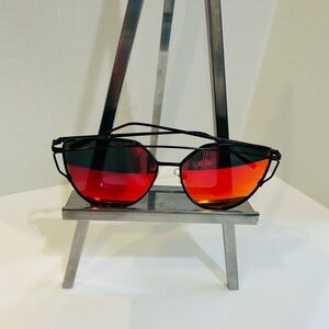 Sojos Red Mirrored Sunglasses